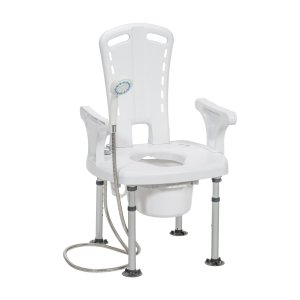 Drive Medical PreserveTech Aquachair Bathing System with Bidet - Supports up to 350 lbs, Pack of 1, RTL12A004-WH