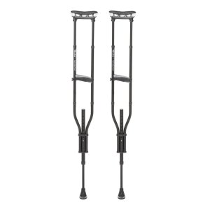 Drive Medical Air-Crutch Lightweight Walking Adult Crutches - Comfortable Air-Cushioned Underarm Support, Perfect for Sports Injuries & Surgery Recovery